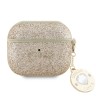 Guess для Airpods 3 чехол Fixed Glitters with Heart Diamond charm Light Gold