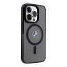 BMW для iPhone 15 Pro чехол Signature PC/TPU Frosted Hard Black (MagSafe)