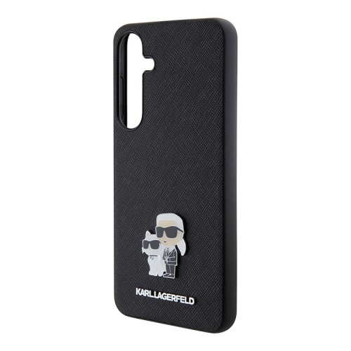 Karl Lagerfeld для Galaxy S24+ чехол PU Saffiano NFT Karl & Choupette Metal Hard Black