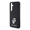 Karl Lagerfeld для Galaxy S24+ чехол PU Saffiano NFT Karl & Choupette Metal Hard Black