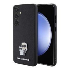 Karl Lagerfeld для Galaxy S24+ чехол PU Saffiano NFT Karl & Choupette Metal Hard Black