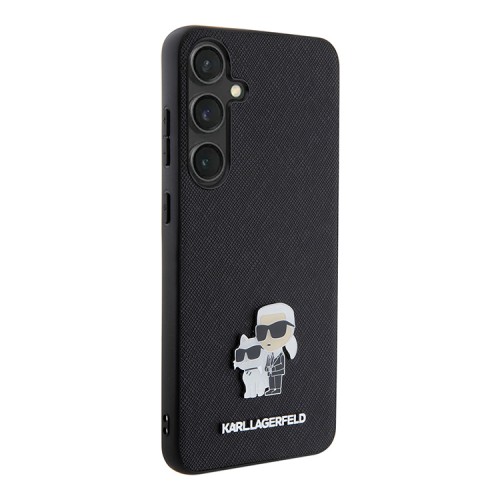 Karl Lagerfeld для Galaxy S24+ чехол PU Saffiano NFT Karl & Choupette Metal Hard Black