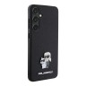 Karl Lagerfeld для Galaxy S24+ чехол PU Saffiano NFT Karl & Choupette Metal Hard Black