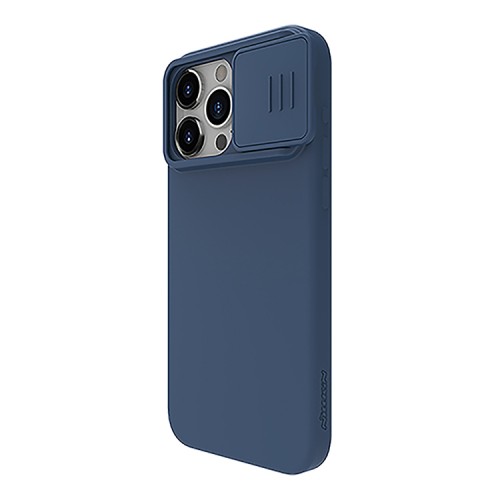 Nillkin для iPhone 15 Pro чехол CamShield Silky Magnetic Silicone Midnight Blue