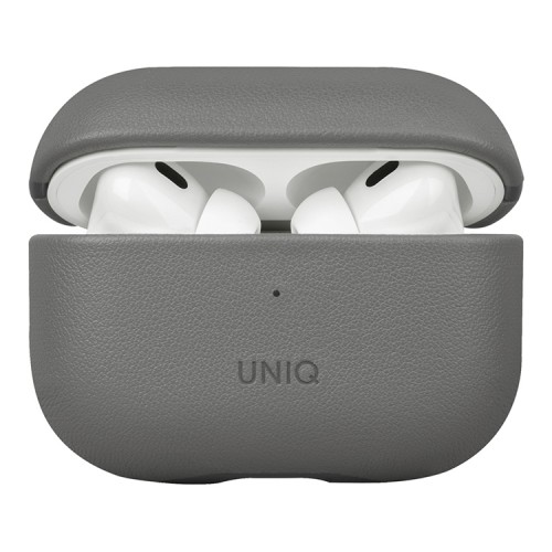 Uniq для Airpods Pro 2 чехол Lyden DS Leatherette with handstrap Rhino Grey/Black