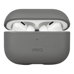 Uniq для Airpods Pro 2 чехол Lyden DS Leatherette with handstrap Rhino Grey/Black