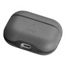Uniq для Airpods Pro 2 чехол Lyden DS Leatherette with handstrap Rhino Grey/Black
