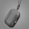 Uniq для Airpods Pro 2 чехол Lyden DS Leatherette with handstrap Rhino Grey/Black