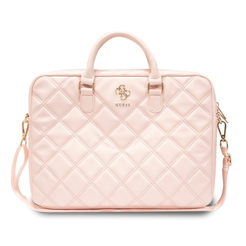 Guess для ноутбуков 15"/16" сумка Quilted Bag 4G metal logo with Zipper Pink