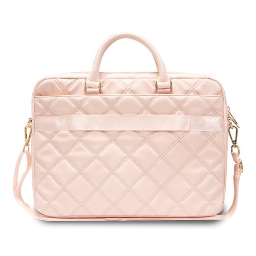 Guess для ноутбуков 15"/16" сумка Quilted Bag 4G metal logo with Zipper Pink