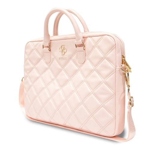 Guess для ноутбуков 15"/16" сумка Quilted Bag 4G metal logo with Zipper Pink