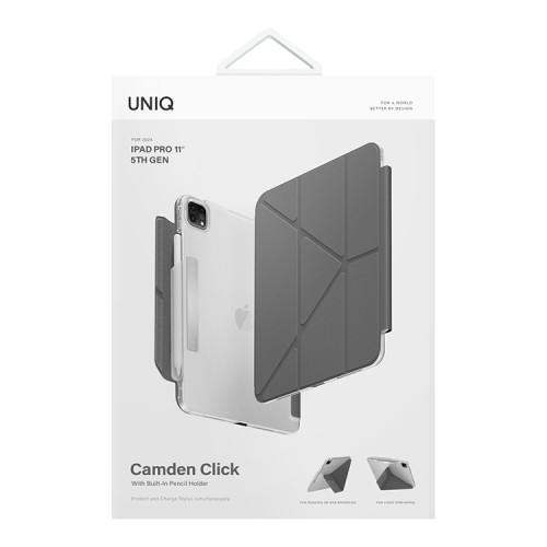 Uniq для iPad Pro 11" (2024) чехол Camden Click Rhino Grey