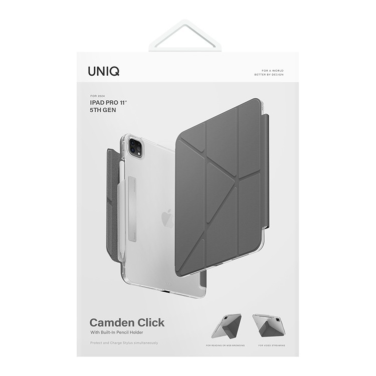 Uniq для iPad Pro 11 (2024/25) чехол Camden Click Rhino Grey