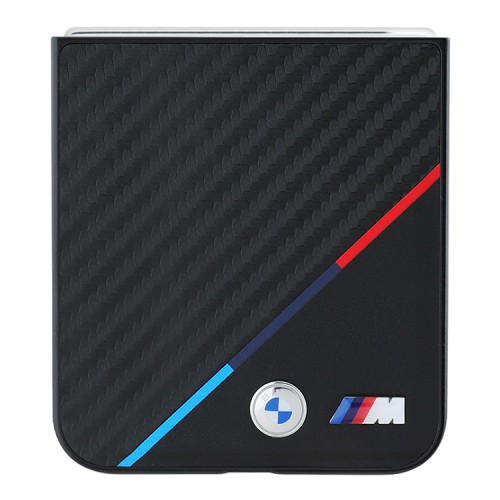 BMW для Galaxy Z Flip 6 Signature PU Carbon Tricolor Black