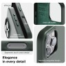 Elago для iPhone 16 Pro Max чехол PU Leather Midnight Green (MagSafe)