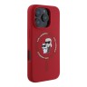Karl Lagerfeld для iPhone 16 Pro чехол Liquid Silicone NFT Karl & Choupette Hard Red (MagSafe)