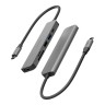 Energea Разветвитель AluHUB HD3 6-in-1 Superspeed Aluminium USB-C 60W Gunmetal