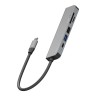 Energea Разветвитель AluHUB HD3 6-in-1 Superspeed Aluminium USB-C 60W Gunmetal