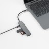 Energea Разветвитель AluHUB HD3 6-in-1 Superspeed Aluminium USB-C 60W Gunmetal