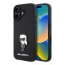 Karl Lagerfeld для iPhone 16 чехол Fixed glitters NFT Karl Ikonik Metal pin Hard Black