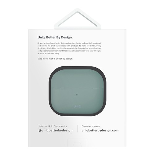 Uniq для Airpods 4 чехол LINO Liquid silicone Iceplant Green