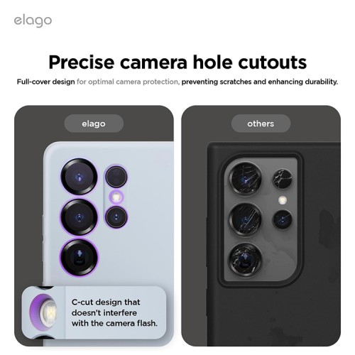 Elago для Galaxy S25 Ultra чехол Soft silicone (Liquid) Light Blue (Magnetic)