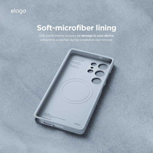 Elago для Galaxy S25 Ultra чехол Soft silicone (Liquid) Light Blue (Magnetic)