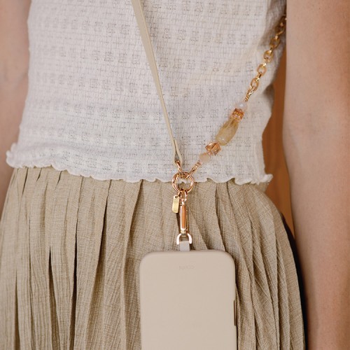 Uniq ремешок на шею/руку COEHL Caryne 2-in-1 Lanyard and Handstrap Cream