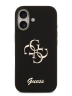 Guess для iPhone 17 чехол Liquid silicone 4G Big and Script metal logo Hard Black