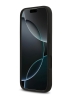 Guess для iPhone 17 чехол Liquid silicone 4G Big and Script metal logo Hard Black