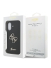 Guess для iPhone 17 чехол Liquid silicone 4G Big and Script metal logo Hard Black