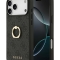 Guess для iPhone 17 Pro Max чехол PU 4G + Ring Hard Black