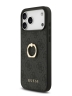 Guess для iPhone 17 Pro Max чехол PU 4G + Ring Hard Black