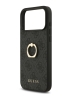 Guess для iPhone 17 Pro Max чехол PU 4G + Ring Hard Black