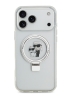 Karl Lagerfeld для iPhone 17 Pro чехол IML + Ring stand NFT Karl & Choupette прозрачный (MagSafe)