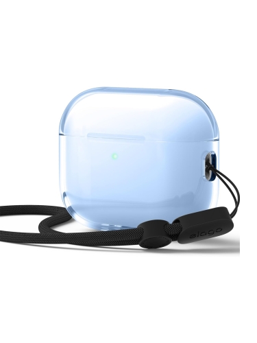 Elago для AirPods Pro 3 чехол Clear Strap case Aqua Blue
