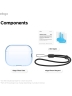 Elago для AirPods Pro 3 чехол Clear Strap case Aqua Blue