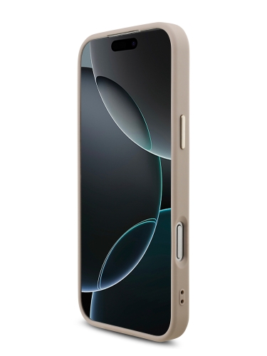 Guess для iPhone 17 Pro чехол PU 4G Big metal logo Gold camera Hard Pink