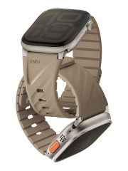 Uniq для Apple Watch 49-40 mm ремешок FLUO Silicone Rubber Soft Sand