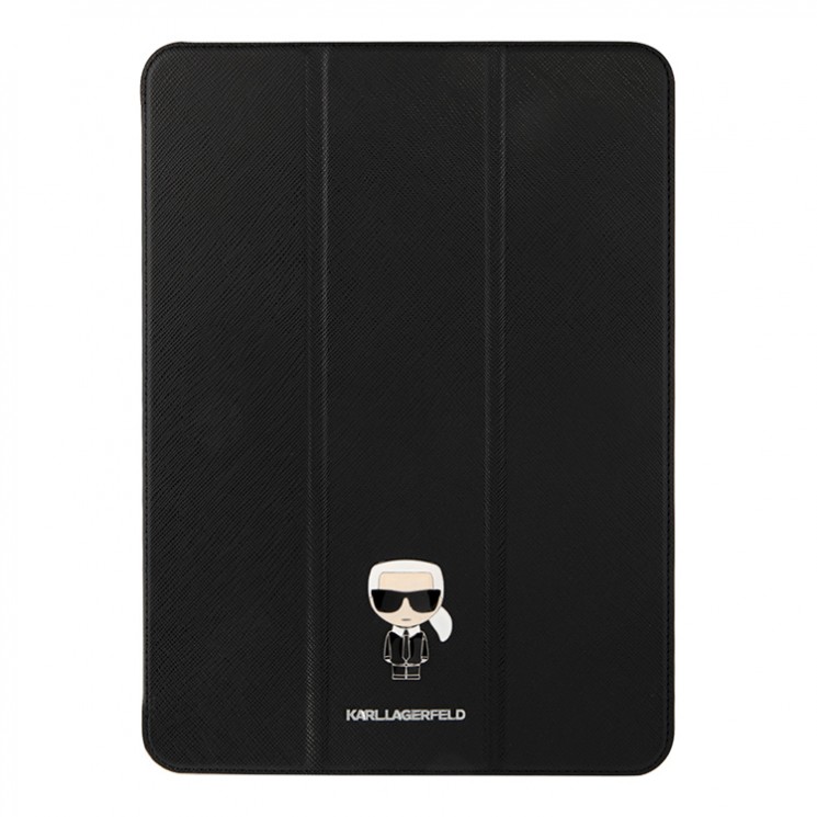 Lagerfeld PU Saffiano Ikonik Patch (metal) Folio для iPad Pro 12.9 (2021/20), черный KLFC12OKMK