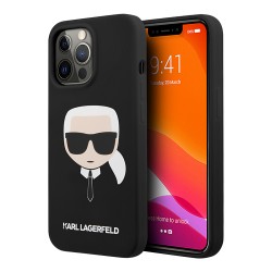 Чехол Karl Lagerfeld Liquid silicone Karl's Head для iPhone 13 Pro, черный