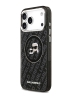 Karl Lagerfeld для iPhone 17 Pro чехол IML NFT Karl&Choup Head on logo Metal Cam Hard Black (MagSafe)