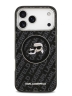 Karl Lagerfeld для iPhone 17 Pro чехол IML NFT Karl&Choup Head on logo Metal Cam Hard Black (MagSafe)