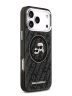 Karl Lagerfeld для iPhone 17 Pro чехол IML NFT Karl&Choup Head on logo Metal Cam Hard Black (MagSafe)