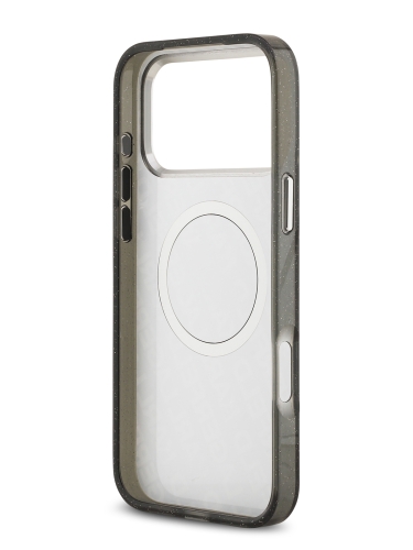 Karl Lagerfeld для iPhone 17 Pro чехол IML NFT Karl&Choup Head on logo Metal Cam Hard Black (MagSafe)