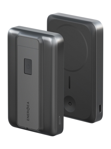 Energea аккумулятор MagPac PRO 35s, 10000W Magsafe QI2 15W USB-C 35W with cable and Stand Gunmetal/Black