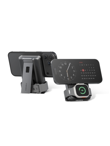 Energea аккумулятор MagPac PRO 35s, 10000W Magsafe QI2 15W USB-C 35W with cable and Stand Gunmetal/Black