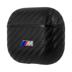Чехол BMW M-Collection PU Carbon effect with Metal logo для AirPods 3 (2021), черный