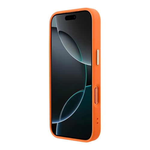 Guess для iPhone 17 Pro Max чехол PU with Perforated 4G logo Metal camera Hard Orange (MagSafe)