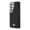 Lacoste для Galaxy S26 Ultra чехол PU Grained Metal Foil logo & Cam Hard Black/Silver (MagSafe)
